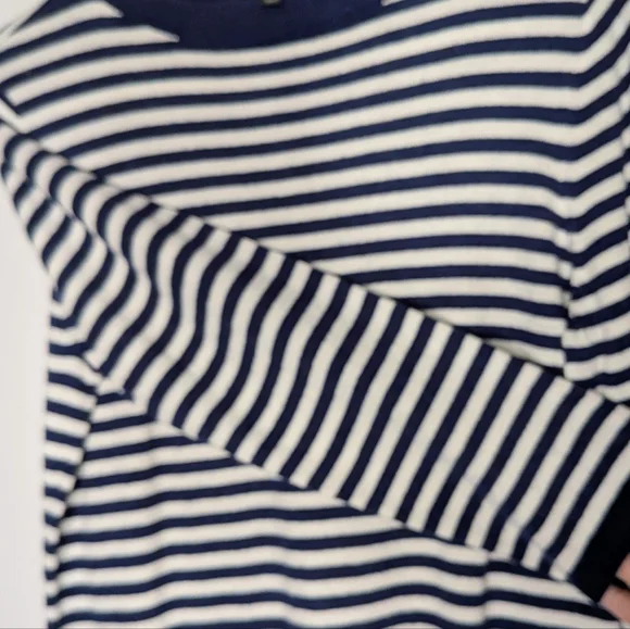 Talbots Nautical Striped Sweater Navy & White Soft Lambswool Blend Gently Used - Picture 7 of 12